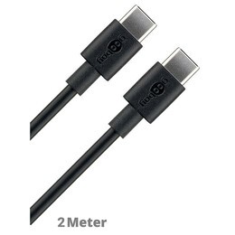 Daten- / Ladekabel USB Typ C auf USB Typ C fr alle Gerte mit TypC Anschluss , Black, 2m