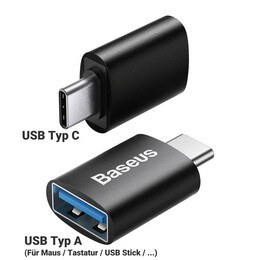 Baseus Adapter USB Typ C auf USB Buchse A fr SAMSUNG Galaxy A53 5G, Black