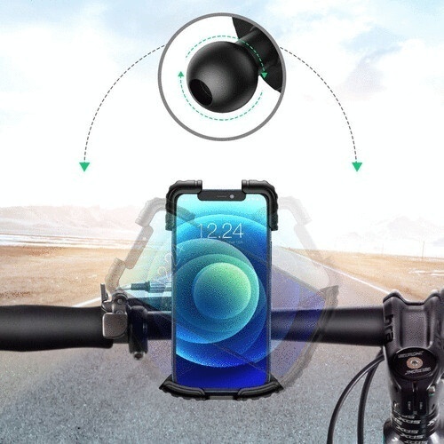 uGreen Fahrrad Halter, für Smartphones bis 6.8 Zoll, Black