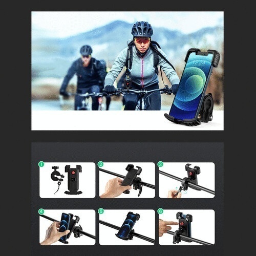 UGREEN Handyhalterung Fahrrad Handyhalter Motorrad 360 Grad Smartphone  Fahrradhalterung Handy Halterung Fahrradlenker Rennrad MTB Ebike kompatibel  mit iPhone 12 13 14 pro Galaxy Xiaomi Huawei 6.8 Zoll : :  Elektronik & Foto